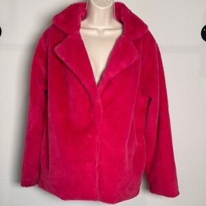 NWT Xigoss Pink Faux Fur Coat Medium
